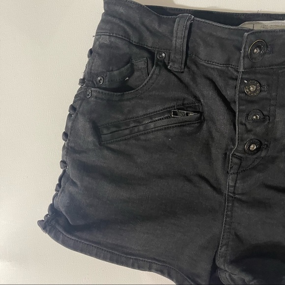 Free People Black shorts with braided sides - Picture 3 of 11